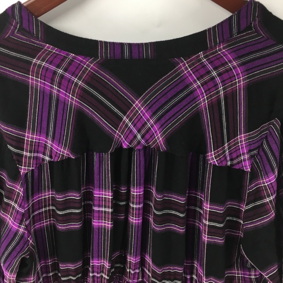 torrid Purple Plaid Tunic Top - Picture 8 of 12